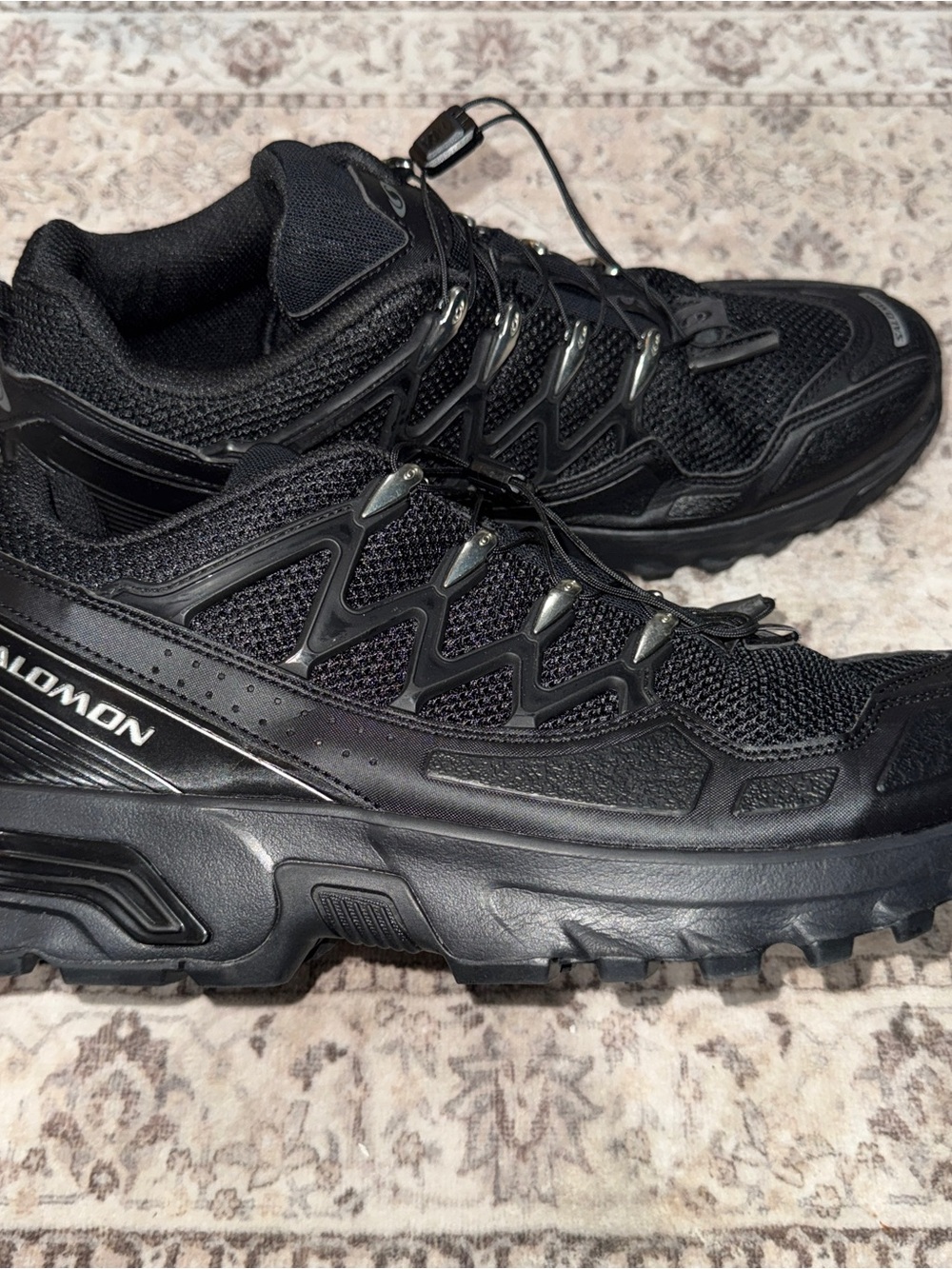 Salomon Acs Og Unisex Fashion Sneakers in Black Silver Men’s Size 12.5